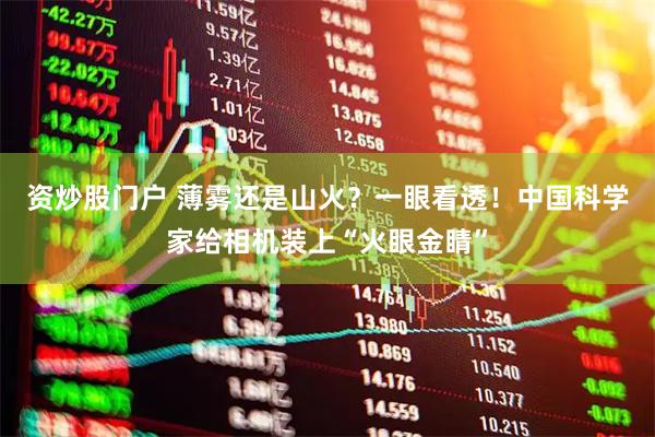 资炒股门户 薄雾还是山火？一眼看透！中国科学家给相机装上“火眼金睛”