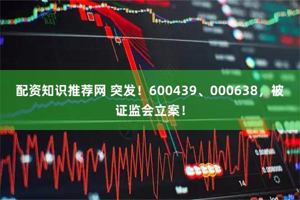 配资知识推荐网 突发！600439、000638，被证监会立案！